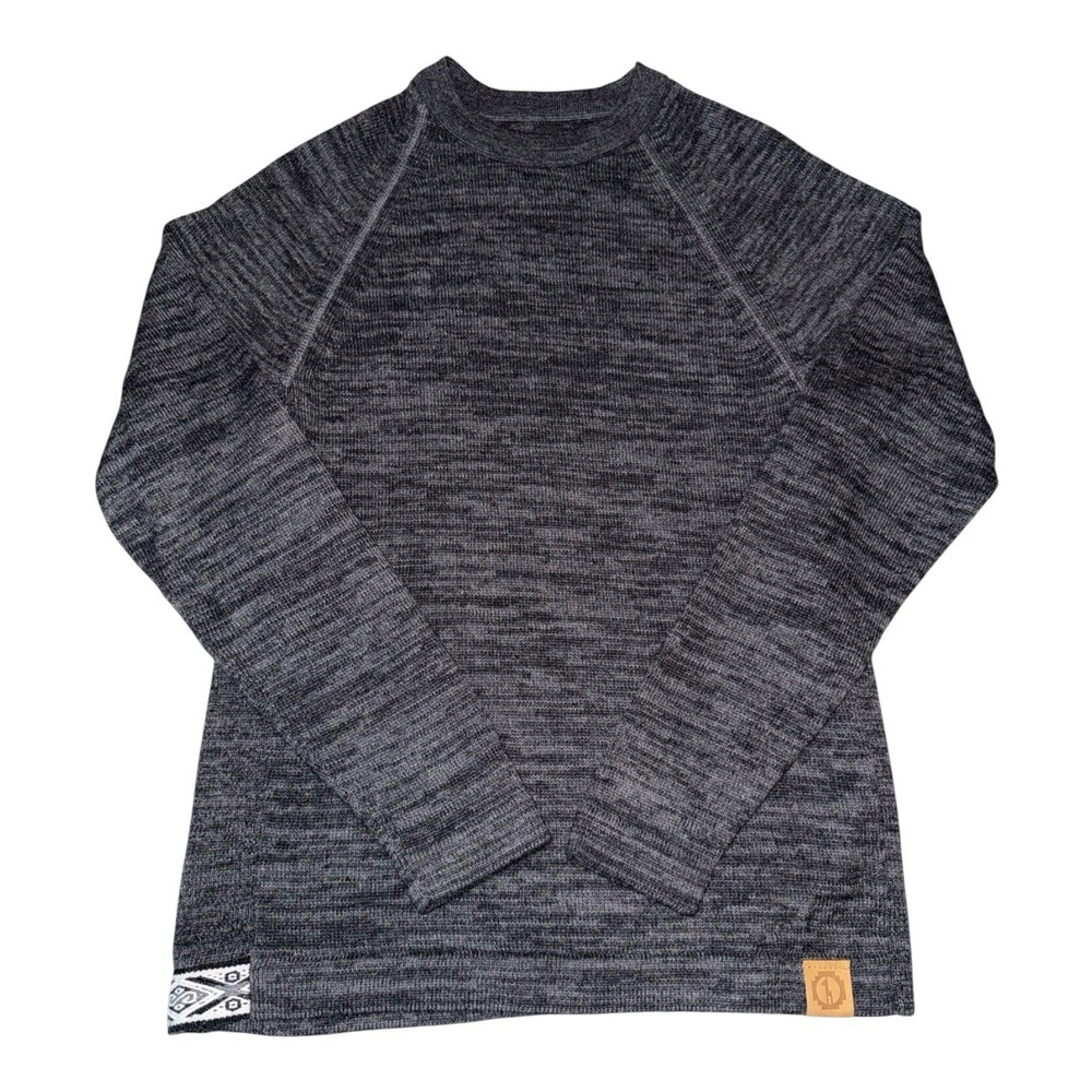 Paka Sweater Unisex Sz XS Gray Royal Alpaca Wool Handmade Knit Crewneck Pullover